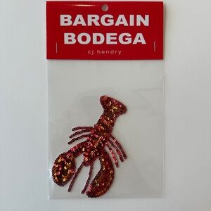 CJ Hendry Bargain Bodega Lobster sequin patch